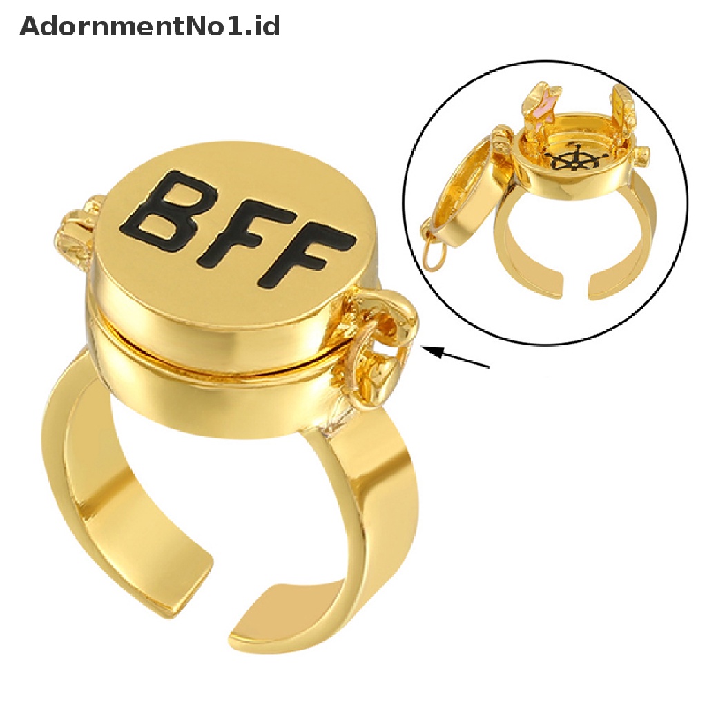 [AdornmentNo1] 2022cincin BFF Berputar Untuk Wanita Pria Tren Vintage Lucu Pasangan Buka Kecemasan Fidgets Ring Baru Spinner Perhiasan Sahabat Hadiah Keren [ID]