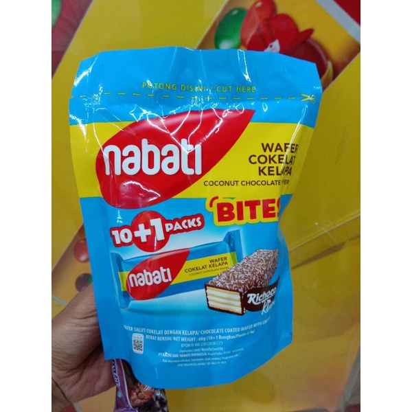 

Nabati Wafer Bites Cokelat Kelapa Pouch 66gr