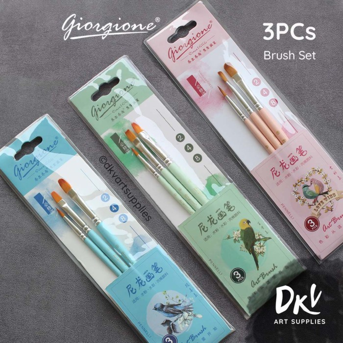 

Kulu Giorgione Brush Set G-130 Kuas Lukis Set 3 Bird Series
