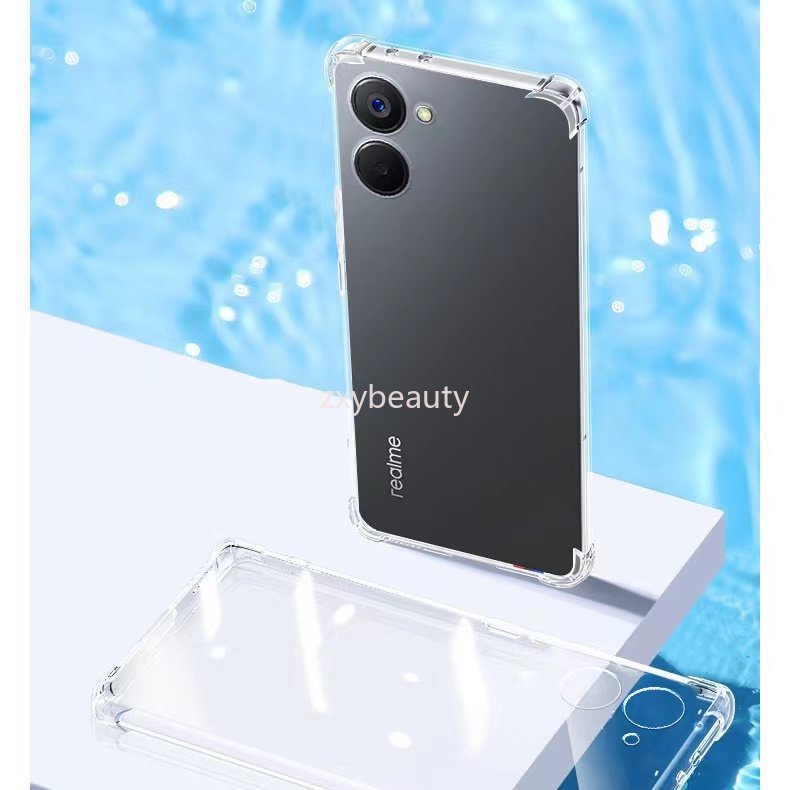 Soft Case Silikon Realme 10 4G Realme 10 Pro Realme 10 Pro Plus Bening Transparant Airbag Anti Crack Airbag Tebal