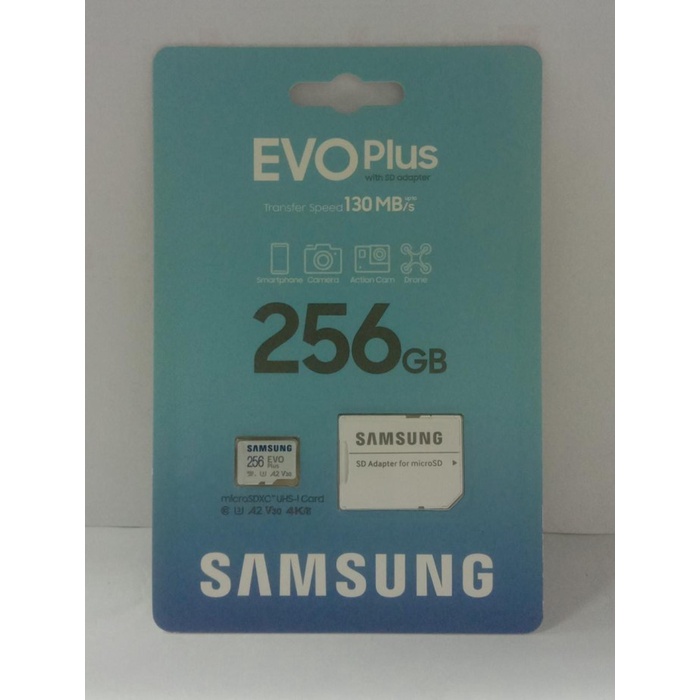 {DeliStore} Micro SD Samsung Evo Plus 256gb Memory HP SDXC 256 gb UHS-I Card Berkualitas