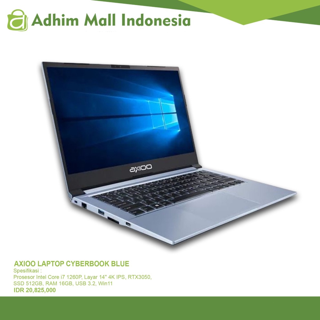 Axioo Cyberbook Core i7-1260P / 500GB SSD / 14” 4K UHD / RTX™ 3050 / Win 11