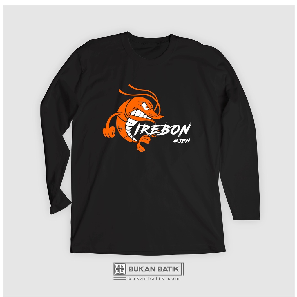 Kaos Cirebon Kota Udang Sunan Gunung Jati Cirebon Jeh Original - Hitam Panjang