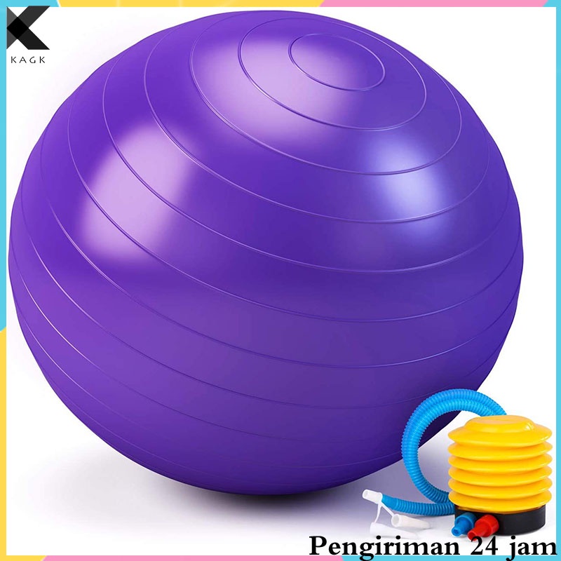 KAGK GymBall Bola Yoga Ibu Hamil Senam Bola Olahraga Pilates Fitness (Bonus Pompa)