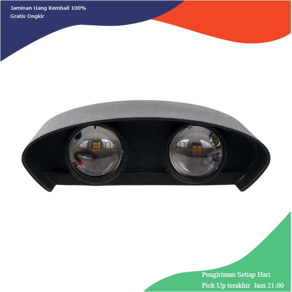 TD - LMP TaffLED Lampu Dinding Hias Outdoor Aluminium IP66 4W 4 LED Tri-color - 1042-4