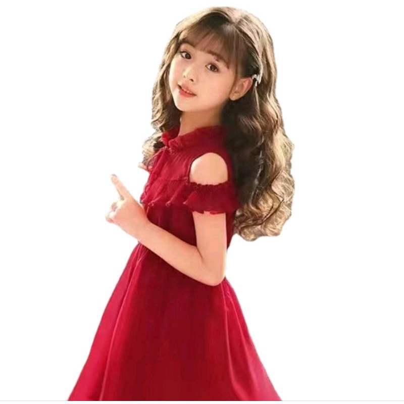 WIG ANAK PANJANG PONI DEPAN - Rambut Palsu Anak-Anak Kecil Wanita Cewek Perempuan Korea Style Model 
