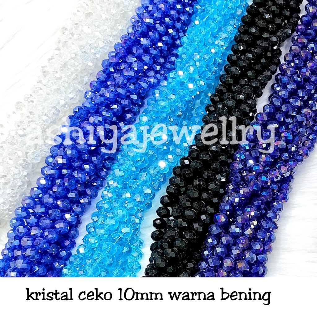 10mm KRISTAL CRYSTAL CEKO MANIK Bahan Craft Model BAPAU BAKPAU BAKPAO WARNA BENING Transparan