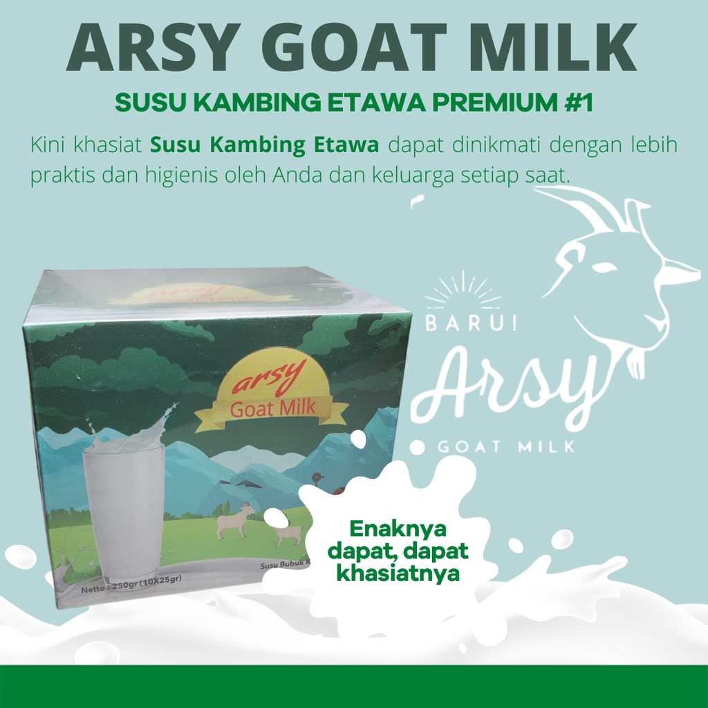 

[PROMO BELI 3 GRATIS 1] Arsy Goat Milk / Susu Kambing Etawa Bubuk Arsy Susu Kesehatan