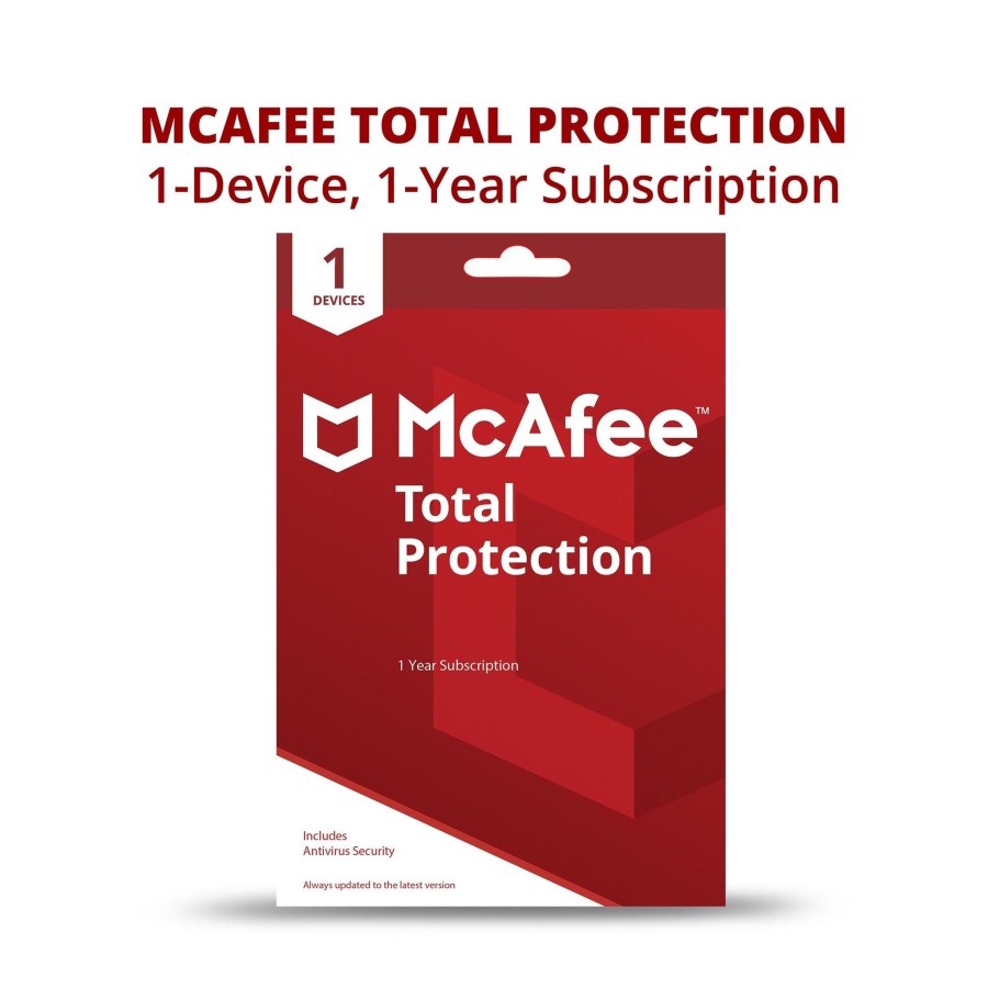 PROMO ANTIVIRUS MCAFEE TOTAL PROTECTION 1 USER 1 YEAR FREE 1 YEAR