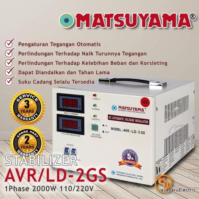 Stabilizer Stavol Avr Matsuyama Stavolt 2000 Watt 2Kva Avr/L-2Gs
