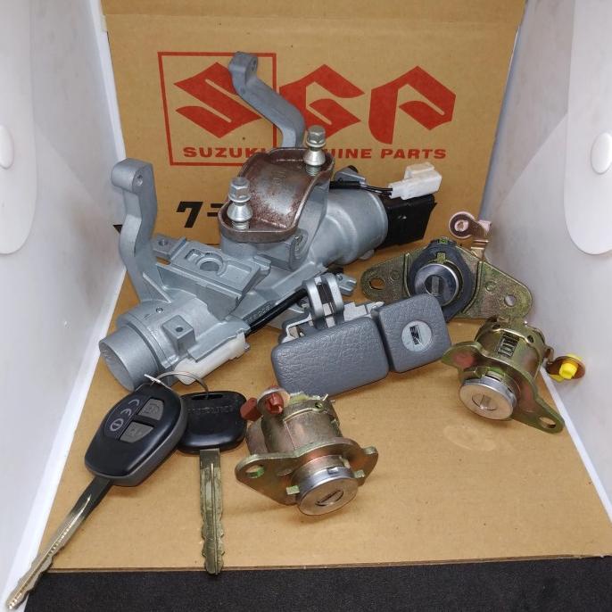 37100-54860-P4Z Lock Set + Remote Suzuki Aerio/Next G kunci laci abu2 separepart mobil ber qualitas