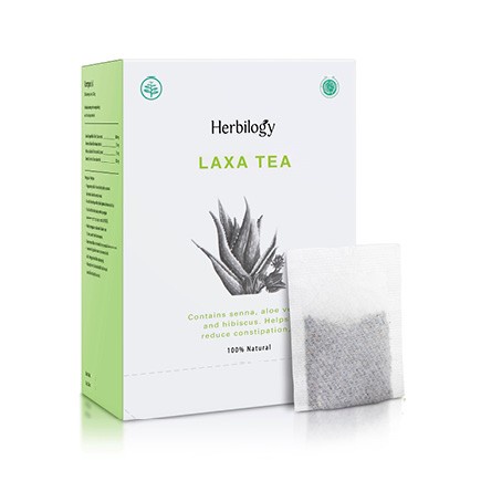 Herbilogy Laxa Tea Isi 20 teabags / Herbilogy Laxa Tea /Teh Herbal Pelancar BAB Dan Penurun Berat Badan BPOM 20 Pcs/Box