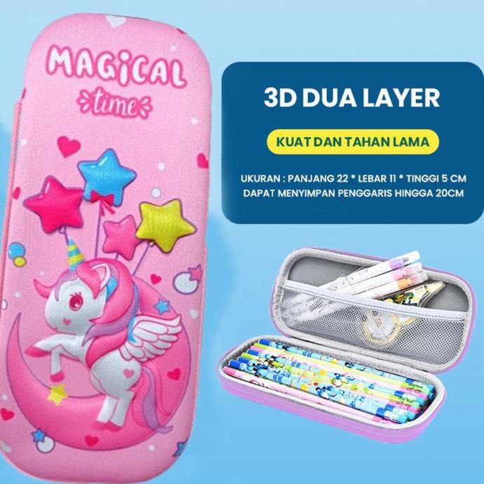 

Tempat pensil / Pencil Case / Kotak Pensil 3D Timbul HOT SALE