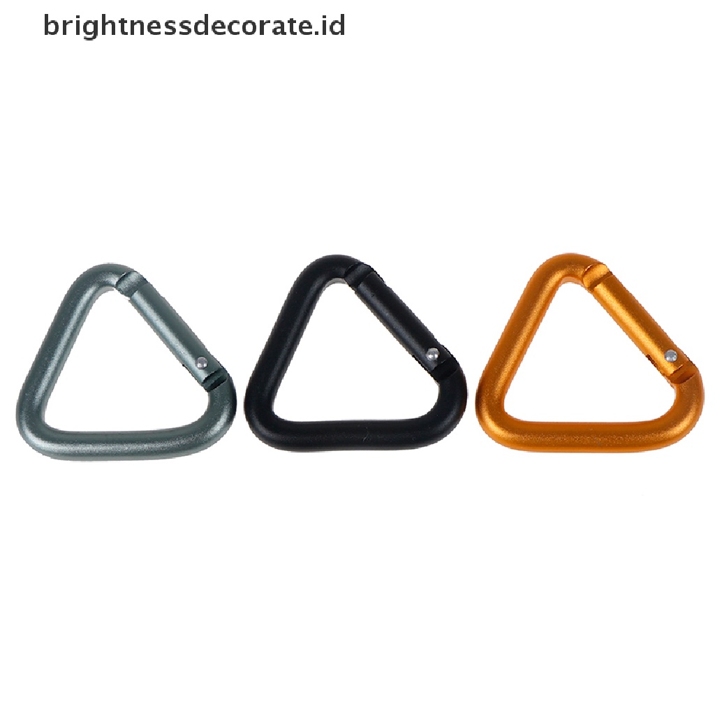 [Birth] 1pc Segitiga Carabiner Outdoor Camping Hiking Gantungan Kunci Ketel Gesper Snap Klip [ID]