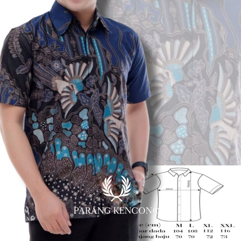 Baju batik pria modern premium batik lengan pendek katun halus seragam kerja kantor _ Kemeja batik pria lengan pendek terlaris outfit kondangan