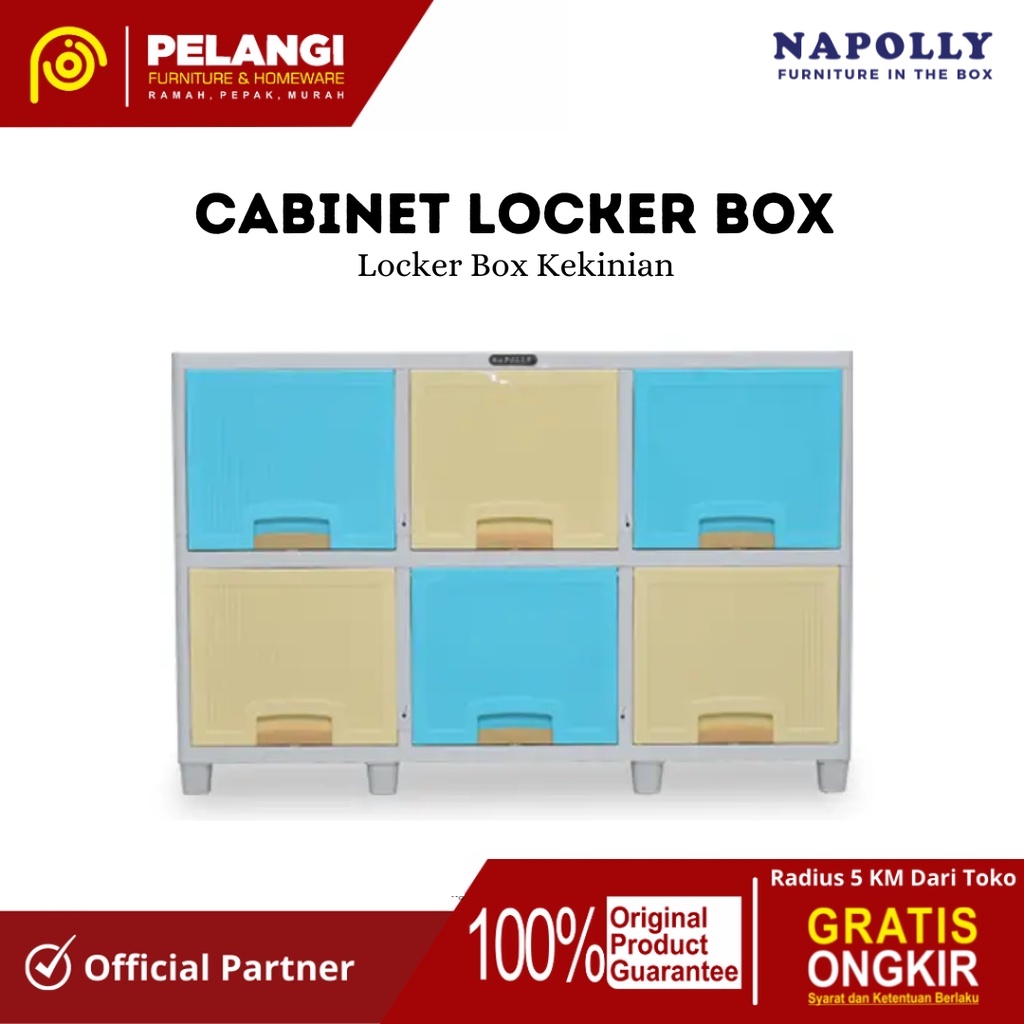 Locker Box Napolly 3206 | Cabinet Serbaguna | Loker Box | Cabinet Box | Rak Serbaguna | Meja TV