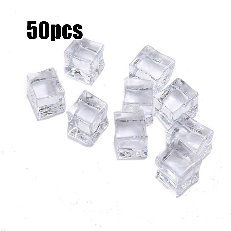 Fake Ice Cube Es Batu Palsu Akrilik Food Photography Acrylic Prop Foto 50Pcs Cube/100Pcs Crystal