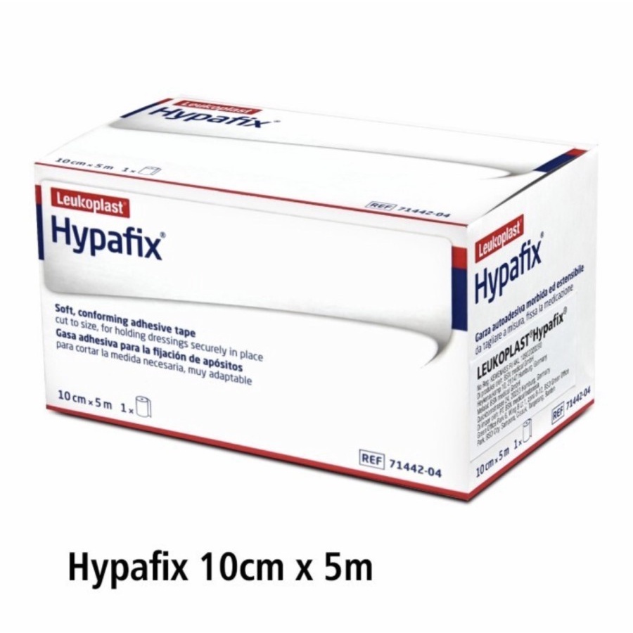 Hypafix 5cm x 5m &amp; 10cm x 5m BSN - Medical Tapes Non Woven - Plester Putih Penutup Luka Leukoplast Hypafix BSN