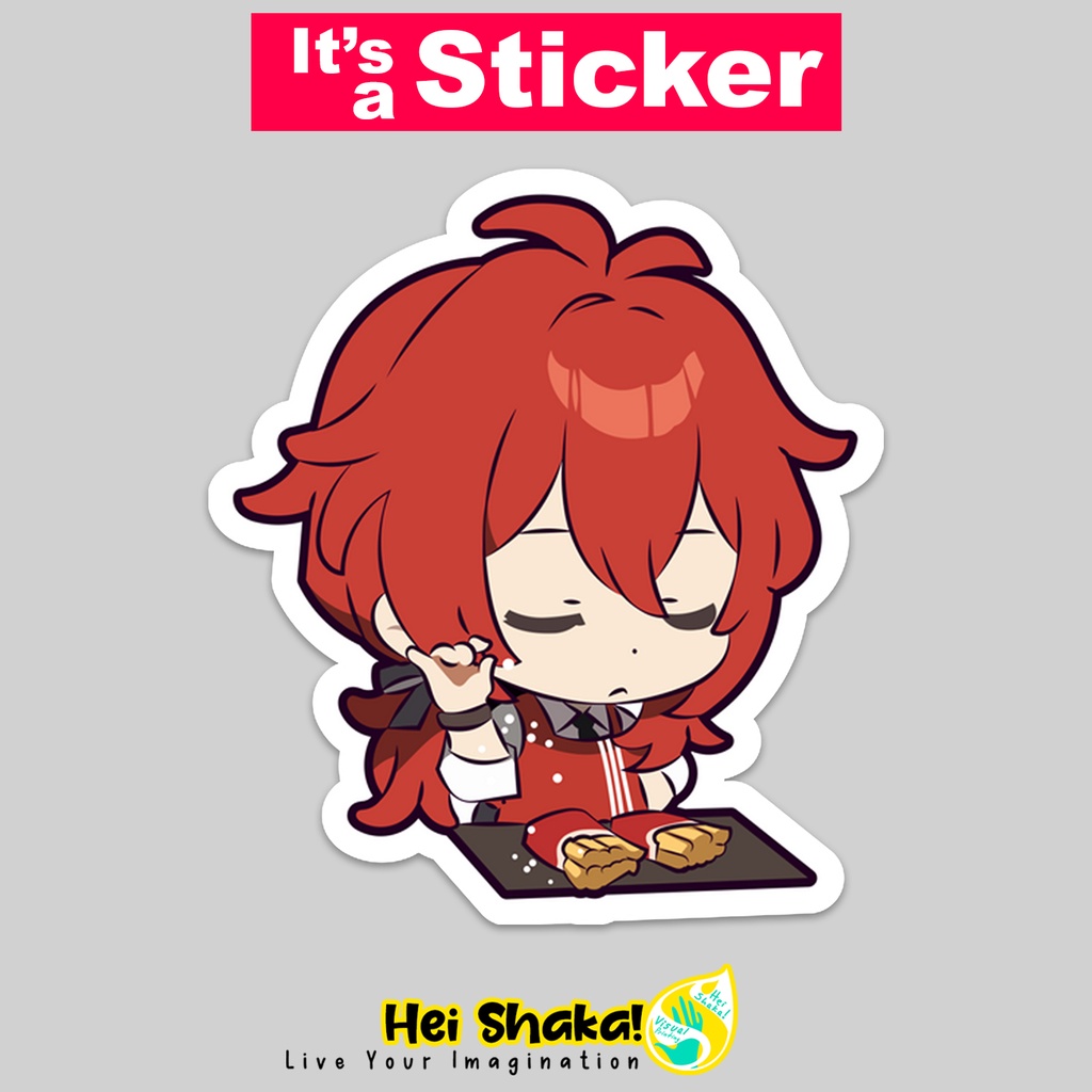 

Stiker Diluc Cooking Genshin Impact Sticker Tempelan Karakter Game Bahan Vinyl Anti Air