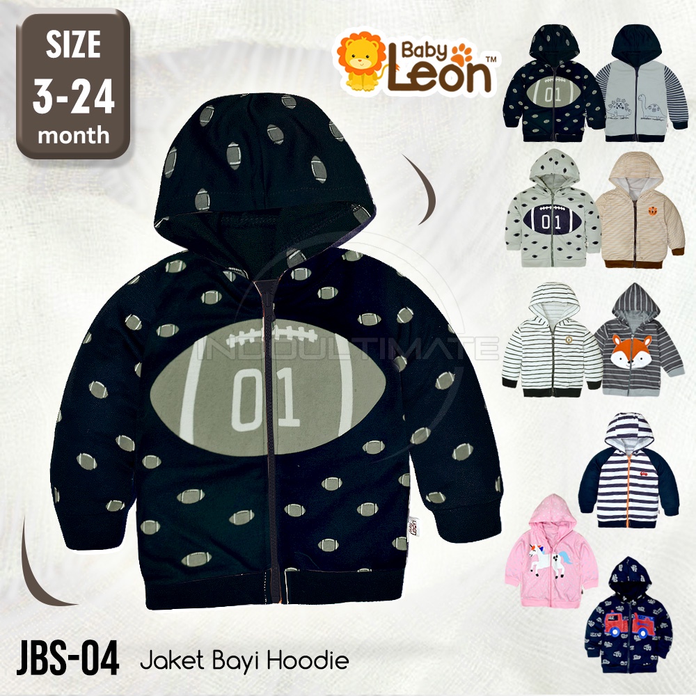 Jaket Anak Bayi Jaket Kupluk Bayi Resleting BABY LEON Jaket Anak Bayi Balita Baju Bayi JBS-04 Jaket Bayi Newborn