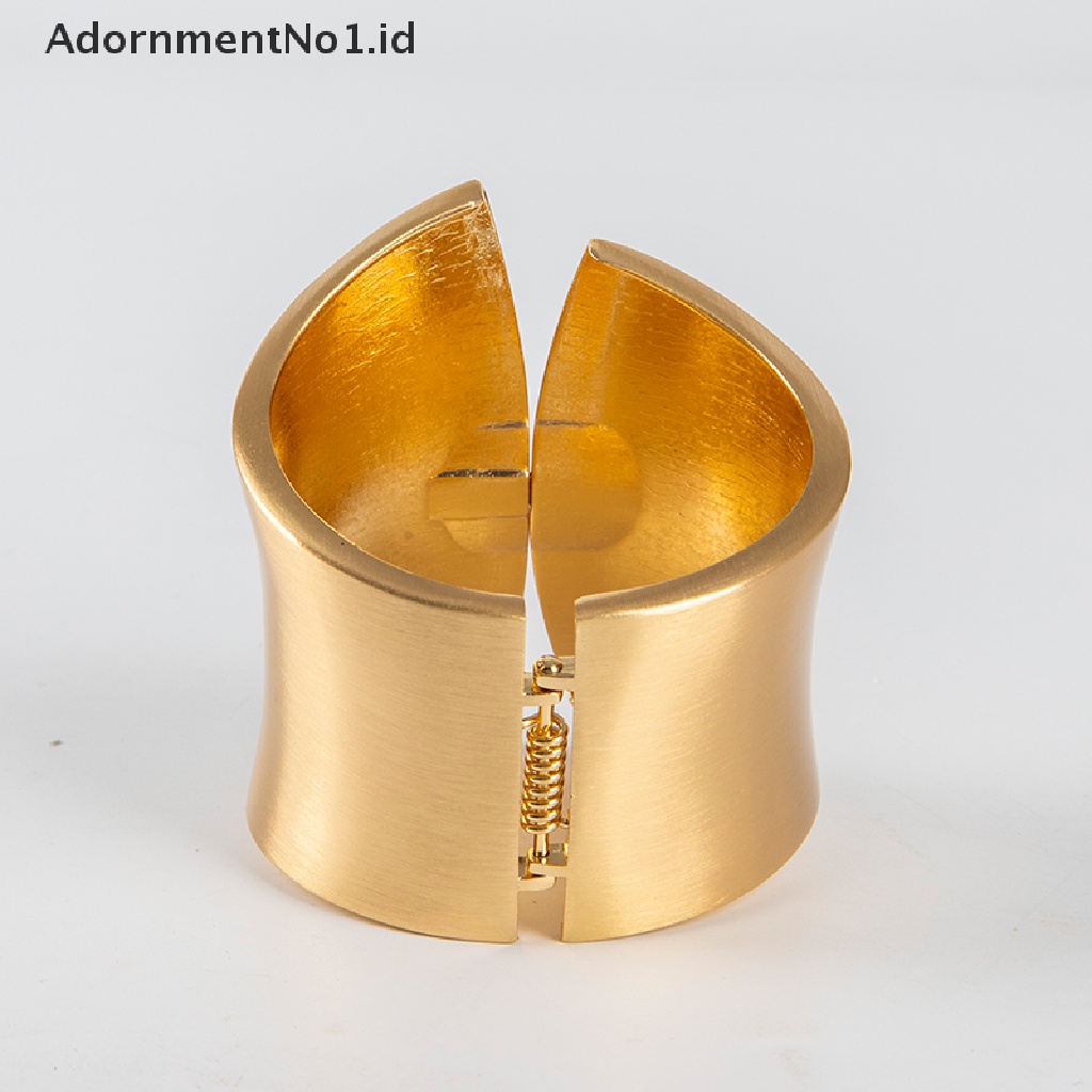 [AdornmentNo1] Gelang Bangles Asimetris Lebar Untuk Wanita Statement Alloy Bangle Jewelry [ID]