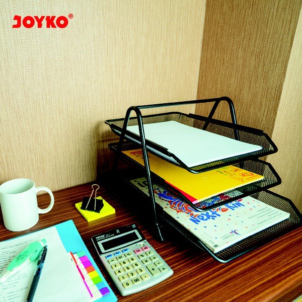 Document Letter Paper Tray Rak Besi 3 Tier Tingkat Susun Joyko DT-25