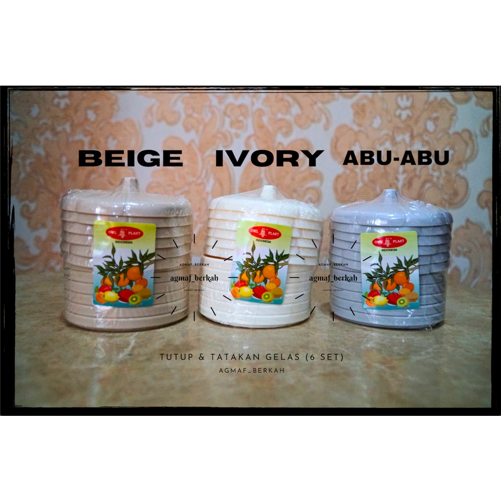 Tutup tatakan gelas plastik/tutup tatakan gelas set Regina Asvita
