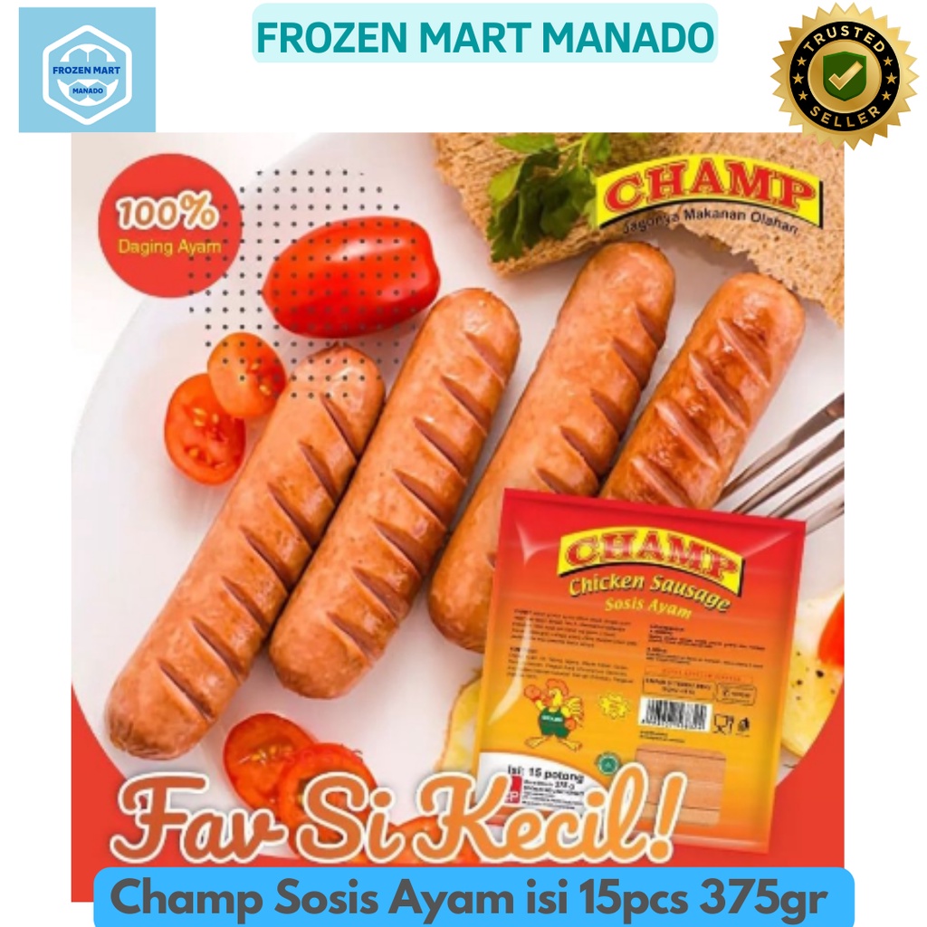 

Champ Sosis Ayam isi 15pcs 375gr - Frozen Mart Manado (Frozen Food Manado)