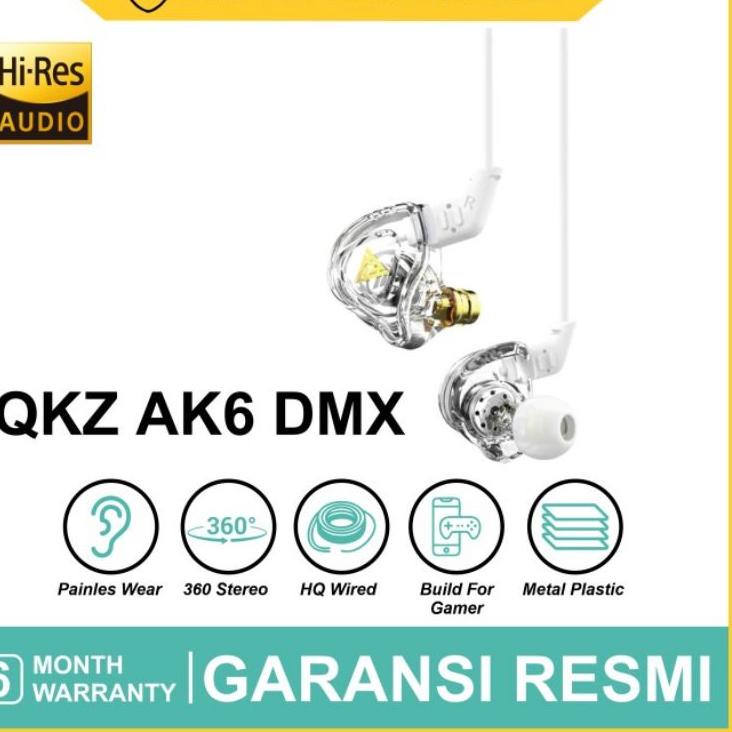 ☛ QKZ AK6 DMX with Mic Basshead HIFI Sound In Ear Monitor Earphone IEM Not AK6 Pro Max ♦