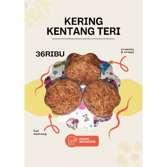 

Kering Kentang Mustofa Teri Homemade Terenak