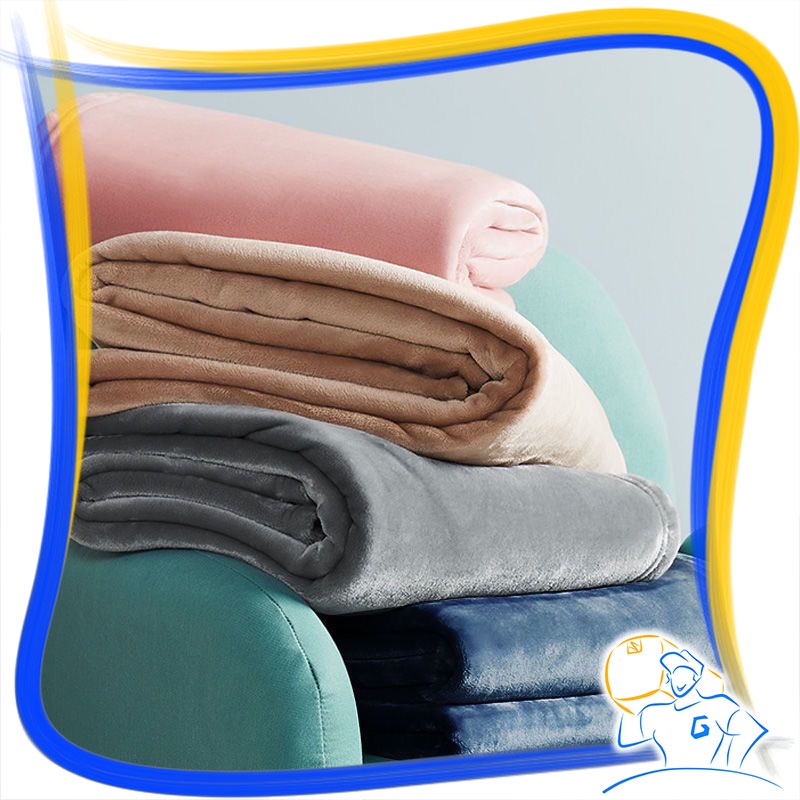 Selimut Bulu Halus Polos Dewasa Size Jumbo Lembut Hangat Tebal Ringan