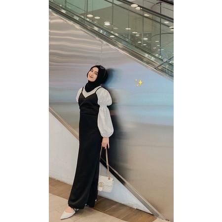 DRESS SATIN KIMONO VELVET / LONG DRESS SATIN KIMONO / DRESS SATIN TALI KECIL