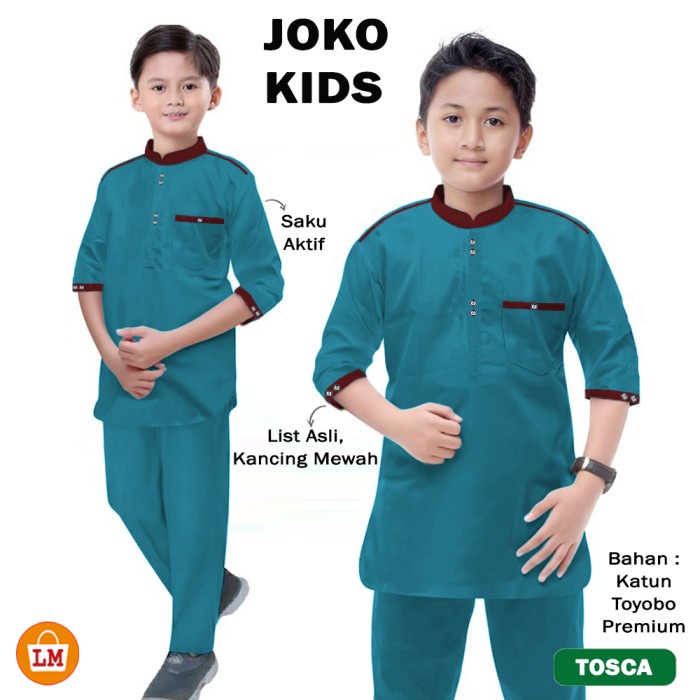 Setelan Koko Anak Muslim JOKO KIDS Laki-Laki Baju Ramadhan Idul Fitri XS-L LMS 27249