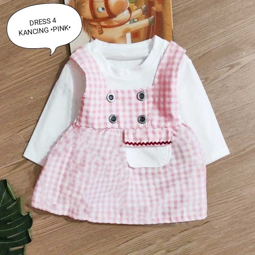 Dress Bayi Perempuan - Baju Anak Cewek Lucu Cute Usia 0-6 Bulan Motif Love Be Mine Dan Rabbit Line