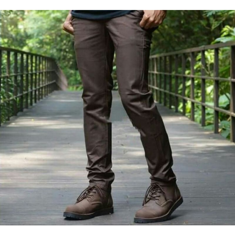 Celana Chino Panjang Pria Coklat Tua | Celana Panjang | Celana Chino