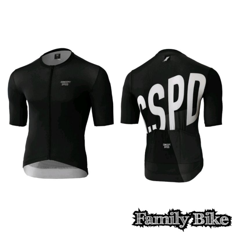 Jersey CSPD Essential Concept Speed Black - Concept Speed Jersey Sepeda Road Bike