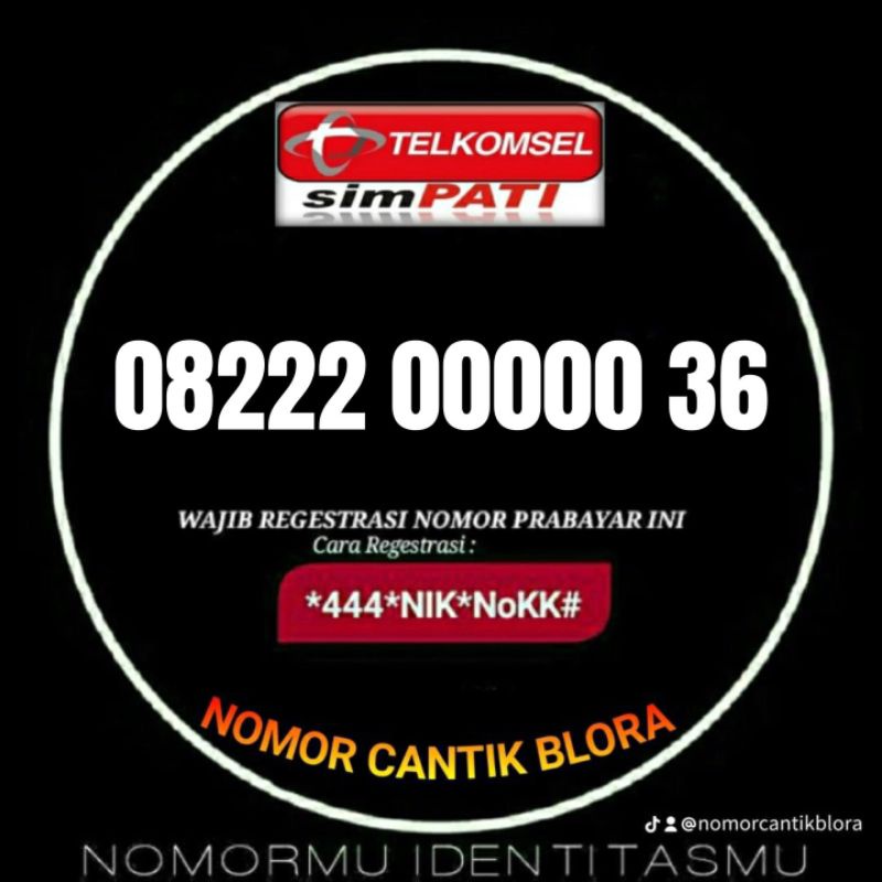 Nomor cantik SIMPATI nocan no cantik nomer kartu perdana telkomsel simpati 22 222 200 2200 22200 200