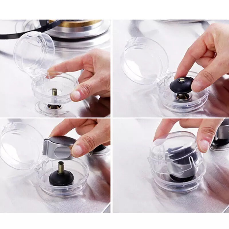 [XOQ] ALAT PELINDUNG KNOB KOMPOR GAS TRANSPARANT / KNOP GAS COVER / BABY SAFETY KNOP GAS SWITCH