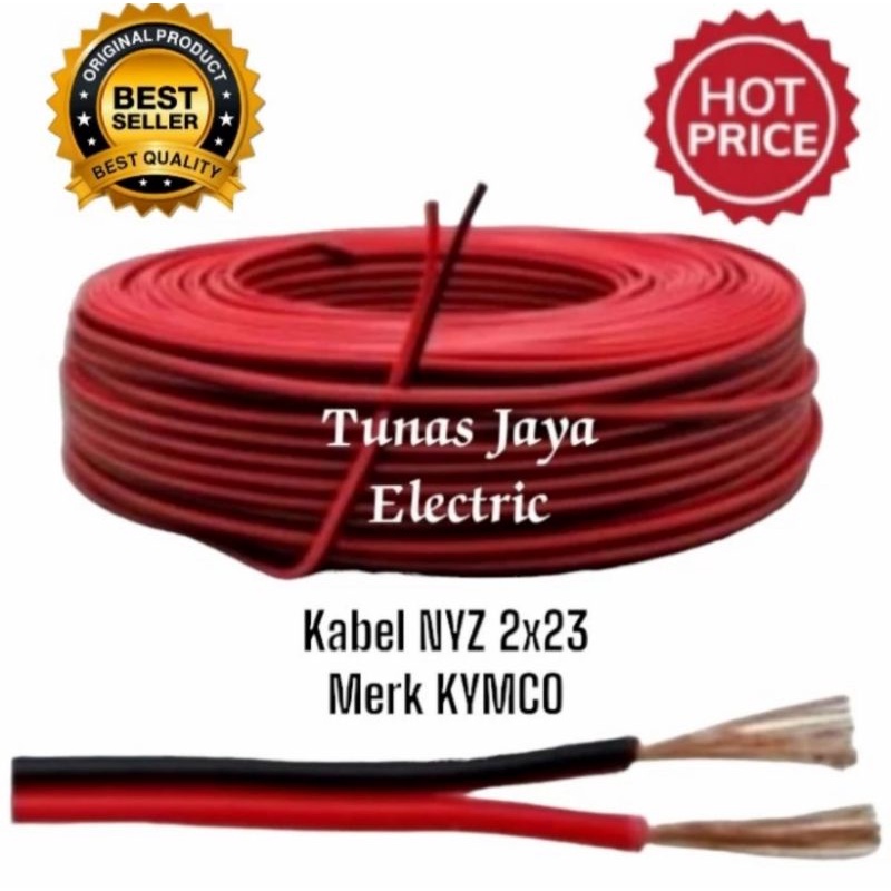 Kabel Listrik Serabut NYZ 2x23x0,14mm Panjang 60Yard KYMCO