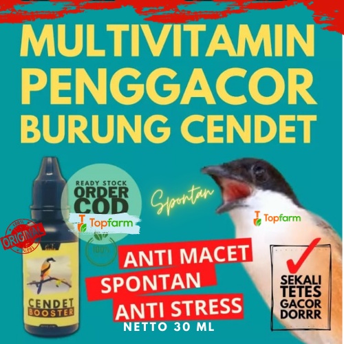 Vitamin Penggacor Cendet 30ml / Doping Buat Burung Cendet / Obat Burung Cendet / Penggacor Burung Ce
