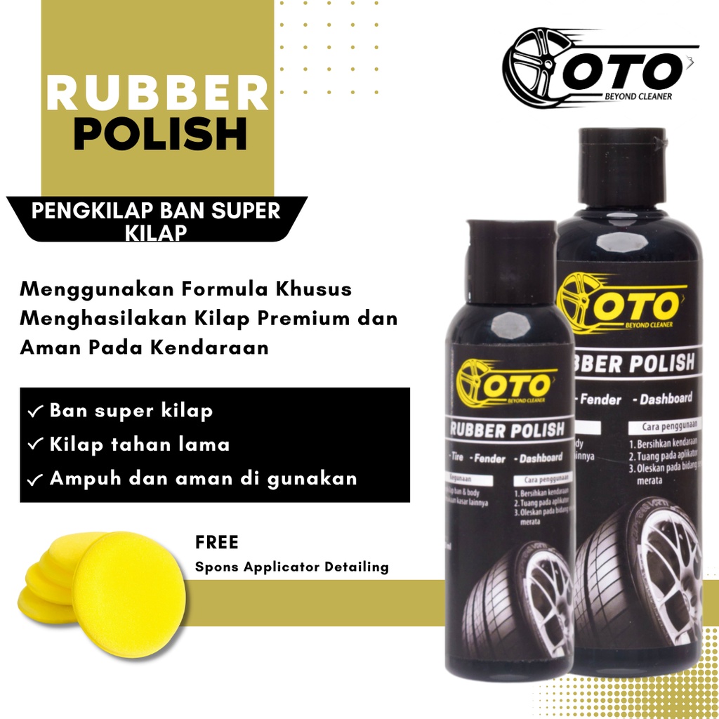 Pengkilap Ban Super Kilap - Semir Ban - Free Applicator - Rubber Polish - OTO Cleaner - SEMIR BAN - PENGKILAP BAN - PENGKILAP DASHBOARD - PENGKILAP TRIM - PENGKILAP MOBIL - PENGKILAP MOTOR - SEMIR BAN MOTOR