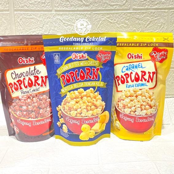 

kodel2L6x Oishi Popcorn Party Size Chocolate Coklat Caramel 100 gr