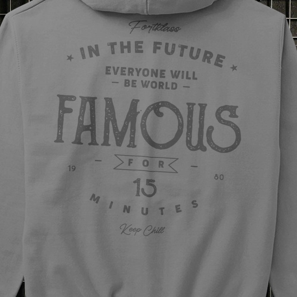 FORTGLASS FAMOUS Outerwear Unisex Zipper Sablon Pria Premium Jaket Pria Jumper Hoodie