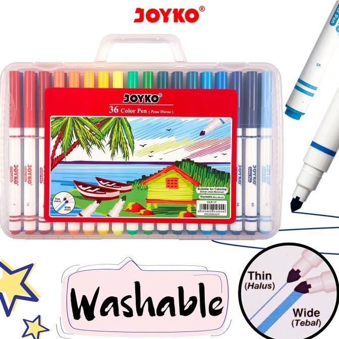 

DISKON Color Pen Pulpen Pena Warna Joyko CLP-17 36 Warna Colors