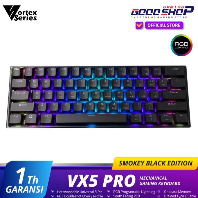 VortexSeries VX5 PRO 60% Mechanical Keyboard - Smokey Black