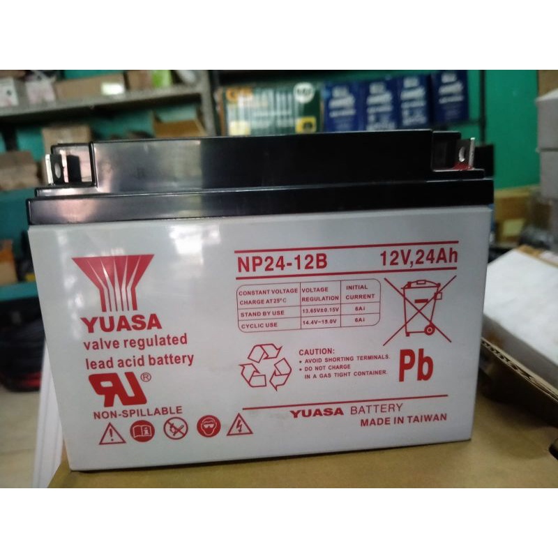 Aki kering UPS Yuasa Vrla 12v 24ah Baterai Np24-12