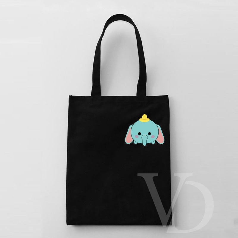 tote bag kanvas hitam tote bag disney dino spy