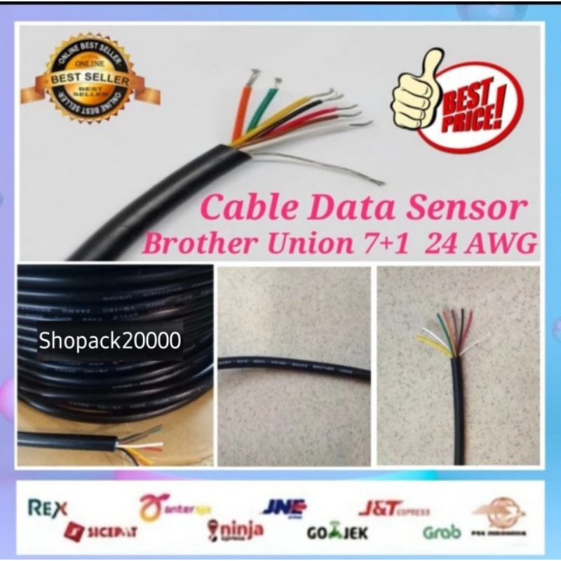 Cable Data sensor brother union isi 7C+1 Groun 24 AWG 300 Meter Ori