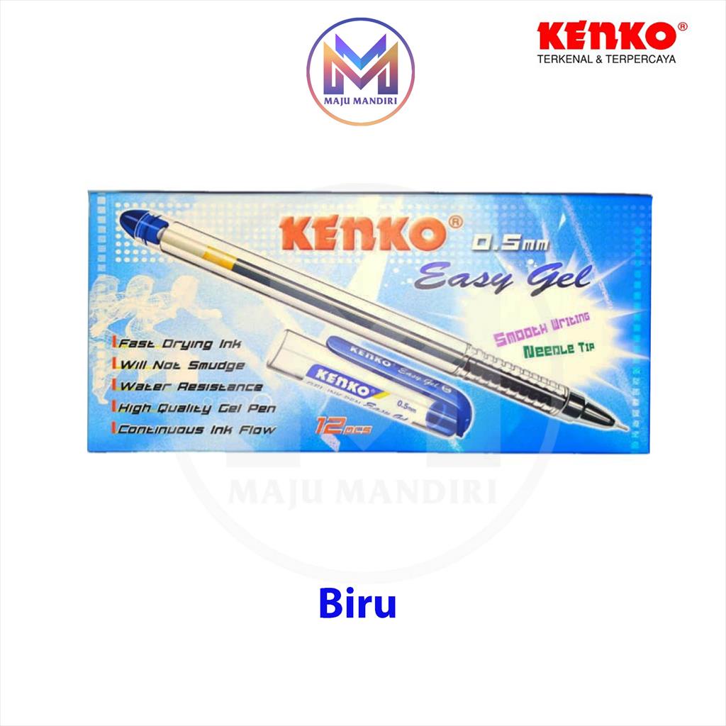 

Pen Gel Kenko Easy Gel Pulpen Tinta Cair 0.5 mm / Gelpen 05 mm Hitam