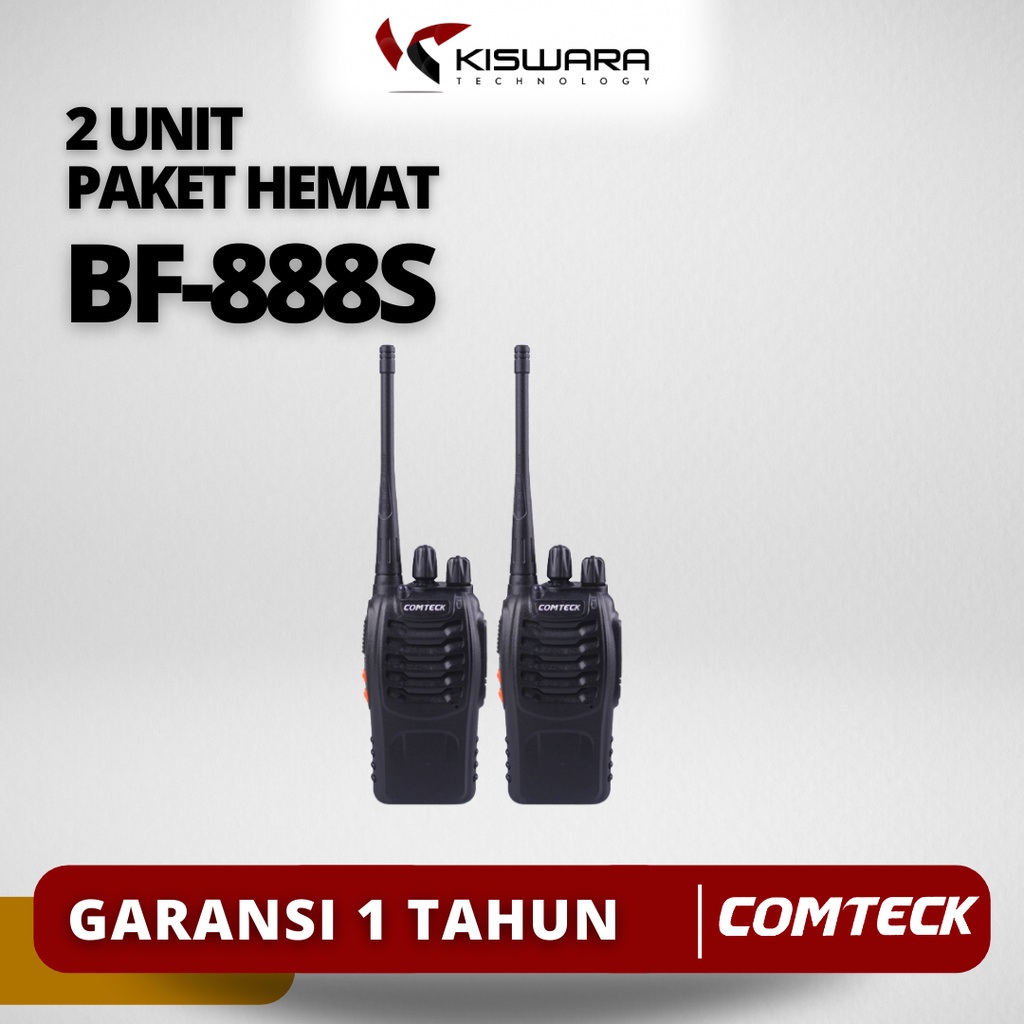 Paket 2 Unit Radio HT Handy Talkie Walkie Talkie BF-888S kiswarabandung